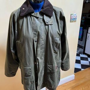 Wax jacket Oxford by Oxford Blue. Deep dark green.  Unisex xs = W 12-14-16.